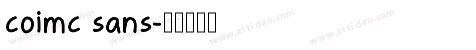 coimc sans字体转换